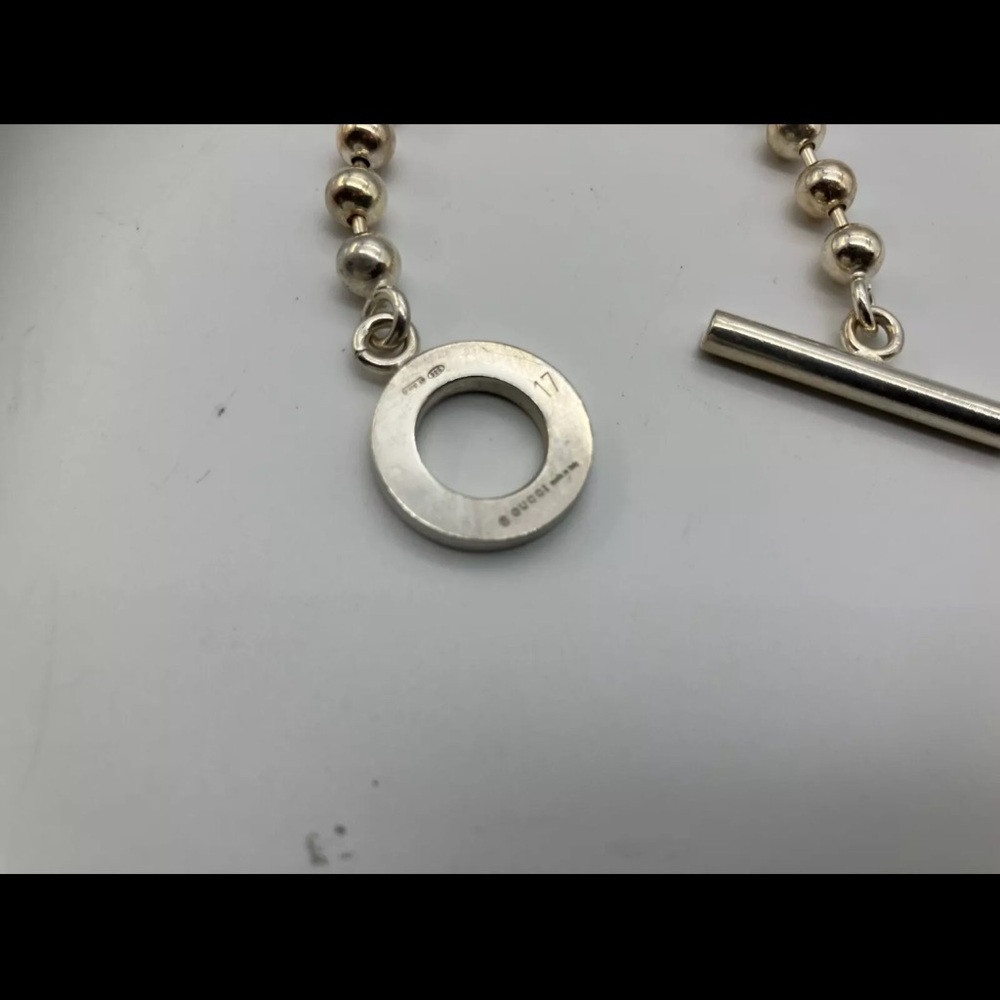 Gucci Ball Chain Bracelet SV925 14.8g 18.5cm length 5mm ball diameter Free S... - Picture 7 of 9